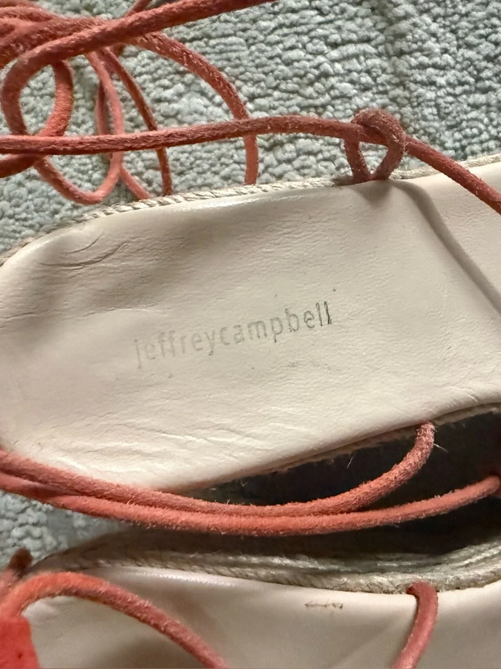 Jeffrey Campbell CORAL Ankle Tie Espadrille Wedge sandals  40 / 9.5